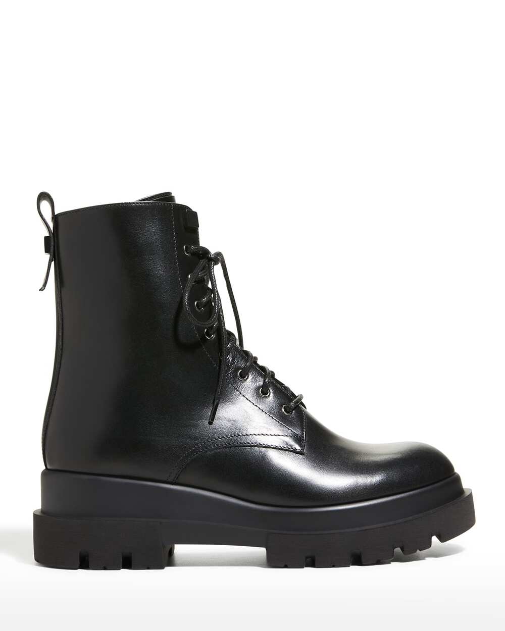 La Canadienne Womens Brendan Bootie EU 37 US 6-6.5 Black Leather Combat NWOB